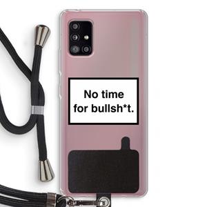 CaseCompany No time: Samsung Galaxy A51 5G Transparant Hoesje met koord
