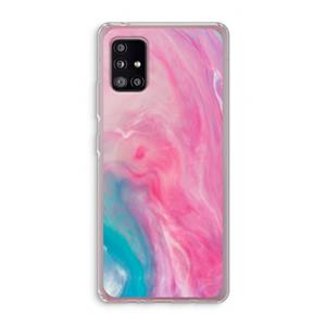 CaseCompany Roze explosie: Samsung Galaxy A51 5G Transparant Hoesje