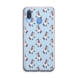 CaseCompany Eenhoorns overal: Samsung Galaxy A40 Transparant Hoesje