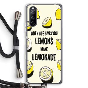 CaseCompany Lemonade: Sony Sony Xperia 10 III Transparant Hoesje met koord