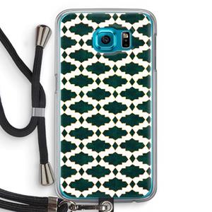 CaseCompany Moroccan tiles: Samsung Galaxy S6 Transparant Hoesje met koord