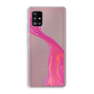 CaseCompany Paarse stroom: Samsung Galaxy A51 5G Transparant Hoesje