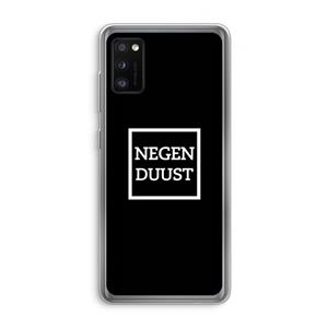 CaseCompany Negenduust black: Samsung Galaxy A41 Transparant Hoesje