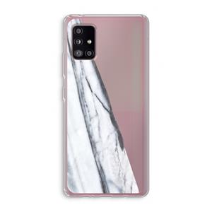 CaseCompany Gestreepte marmer: Samsung Galaxy A51 5G Transparant Hoesje