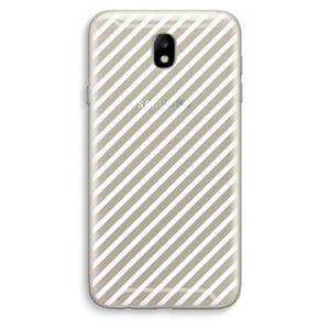 CaseCompany Strepen zwart-wit: Samsung Galaxy J7 (2017) Transparant Hoesje