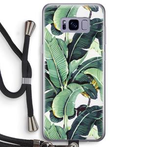 CaseCompany Bananenbladeren: Samsung Galaxy S8 Transparant Hoesje met koord
