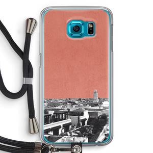 CaseCompany Marrakech Skyline : Samsung Galaxy S6 Transparant Hoesje met koord