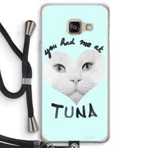 CaseCompany You had me at tuna: Samsung Galaxy A3 (2016) Transparant Hoesje met koord