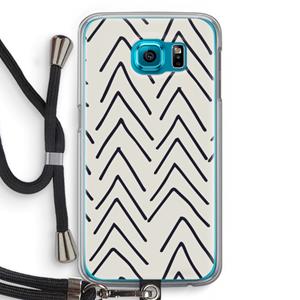 CaseCompany Marrakech Arrows: Samsung Galaxy S6 Transparant Hoesje met koord