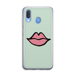 CaseCompany Kusje: Samsung Galaxy A40 Transparant Hoesje