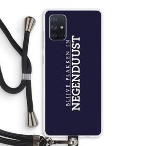 CaseCompany Blijve plakken in Negenduust: Samsung Galaxy A71 Transparant Hoesje met koord