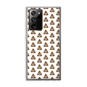 CaseCompany Poop emoji: Samsung Galaxy Note 20 Ultra / Note 20 Ultra 5G Transparant Hoesje