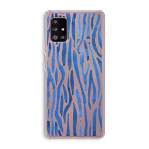 CaseCompany Blauwe nerven: Samsung Galaxy A51 5G Transparant Hoesje