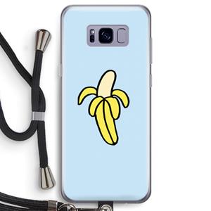 CaseCompany Banana: Samsung Galaxy S8 Transparant Hoesje met koord
