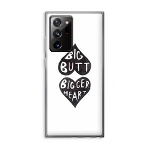 CaseCompany Big butt bigger heart: Samsung Galaxy Note 20 Ultra / Note 20 Ultra 5G Transparant Hoesje