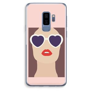 CaseCompany Red lips: Samsung Galaxy S9 Plus Transparant Hoesje
