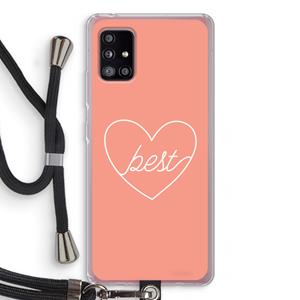 CaseCompany Best heart: Samsung Galaxy A51 5G Transparant Hoesje met koord