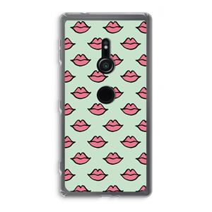 CaseCompany Lipjes: Sony Xperia XZ2 Transparant Hoesje