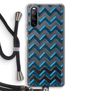 CaseCompany Onderbroken lijn: Sony Sony Xperia 10 III Transparant Hoesje met koord