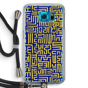 CaseCompany Majorelle Blue Print: Samsung Galaxy S6 Transparant Hoesje met koord
