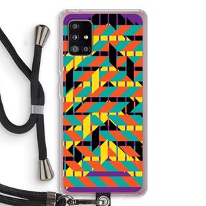 CaseCompany Skew Bee 2: Samsung Galaxy A51 5G Transparant Hoesje met koord