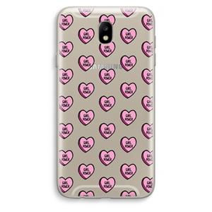 CaseCompany GIRL POWER: Samsung Galaxy J7 (2017) Transparant Hoesje