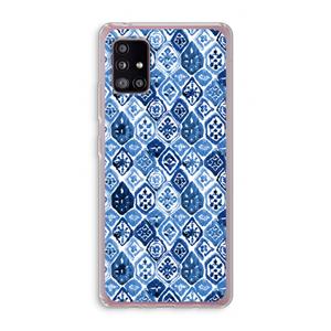 CaseCompany Blauw motief: Samsung Galaxy A51 5G Transparant Hoesje