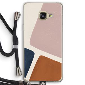 CaseCompany Geo #2: Samsung Galaxy A3 (2016) Transparant Hoesje met koord