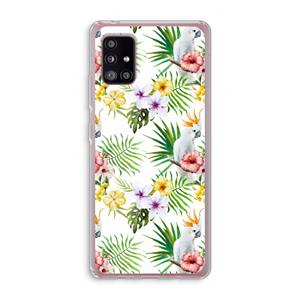 CaseCompany Gele kuif: Samsung Galaxy A51 5G Transparant Hoesje