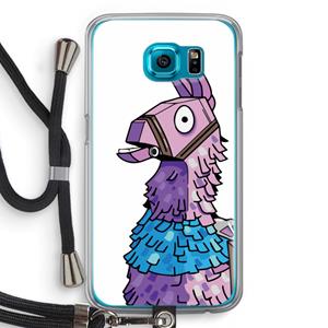 CaseCompany Lama: Samsung Galaxy S6 Transparant Hoesje met koord