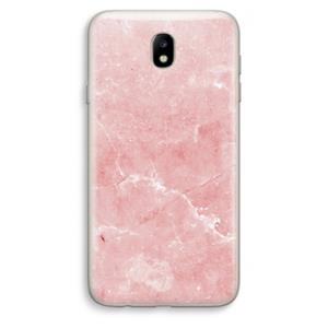 CaseCompany Roze marmer: Samsung Galaxy J7 (2017) Transparant Hoesje