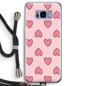 CaseCompany Ondersteboven verliefd: Samsung Galaxy S8 Transparant Hoesje met koord
