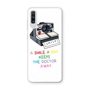 CaseCompany Smile: Samsung Galaxy A70 Transparant Hoesje