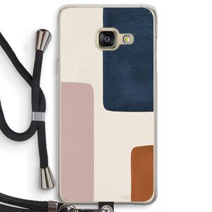 CaseCompany Geo #5: Samsung Galaxy A3 (2016) Transparant Hoesje met koord