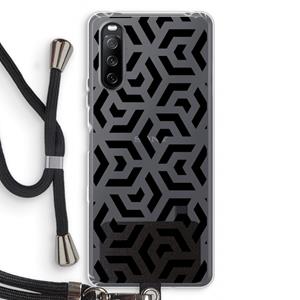 CaseCompany Crazy pattern: Sony Sony Xperia 10 III Transparant Hoesje met koord