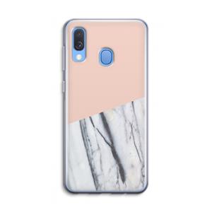 CaseCompany A touch of peach: Samsung Galaxy A40 Transparant Hoesje