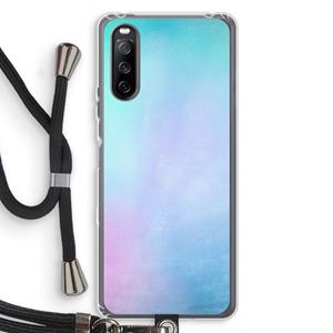 CaseCompany mist pastel: Sony Sony Xperia 10 III Transparant Hoesje met koord
