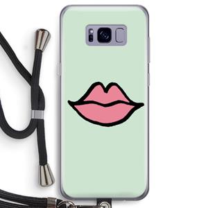CaseCompany Kusje: Samsung Galaxy S8 Transparant Hoesje met koord