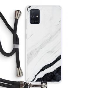 CaseCompany Elegante marmer: Samsung Galaxy A71 Transparant Hoesje met koord