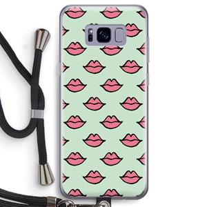 CaseCompany Lipjes: Samsung Galaxy S8 Transparant Hoesje met koord