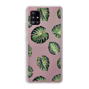 CaseCompany Tropische bladeren: Samsung Galaxy A51 5G Transparant Hoesje