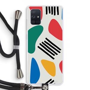 CaseCompany Illustratieve pop 1: Samsung Galaxy A71 Transparant Hoesje met koord
