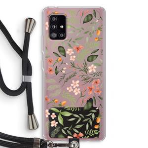 CaseCompany Sweet little flowers: Samsung Galaxy A51 5G Transparant Hoesje met koord