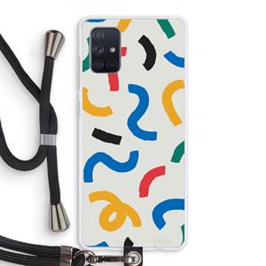 CaseCompany Illustratieve pop 2: Samsung Galaxy A71 Transparant Hoesje met koord