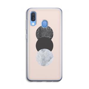 CaseCompany Marmeren cirkels: Samsung Galaxy A40 Transparant Hoesje