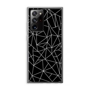 CaseCompany Geometrische lijnen wit: Samsung Galaxy Note 20 Ultra / Note 20 Ultra 5G Transparant Hoesje