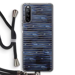 CaseCompany Verrassende lijnen: Sony Sony Xperia 10 III Transparant Hoesje met koord