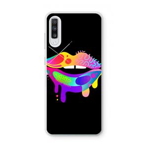 CaseCompany Lip Palette: Samsung Galaxy A70 Transparant Hoesje