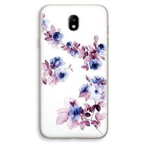 CaseCompany Waterverf bloemen: Samsung Galaxy J7 (2017) Transparant Hoesje