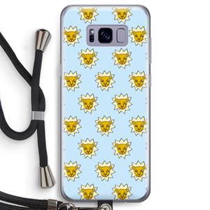 CaseCompany Leeuwenkoppen: Samsung Galaxy S8 Transparant Hoesje met koord